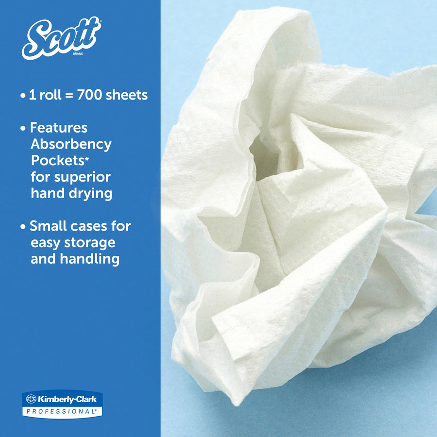 1 Ply - 8" Width x 12" Length - 700 Sheets/Roll - White - Paper - 1 Carton