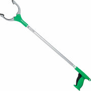 Unger Nifty Nabber Trigger Grip - 32" Reach - Lightweight, Durable - Aluminum, Plastic - Silver, Green - 1 Each