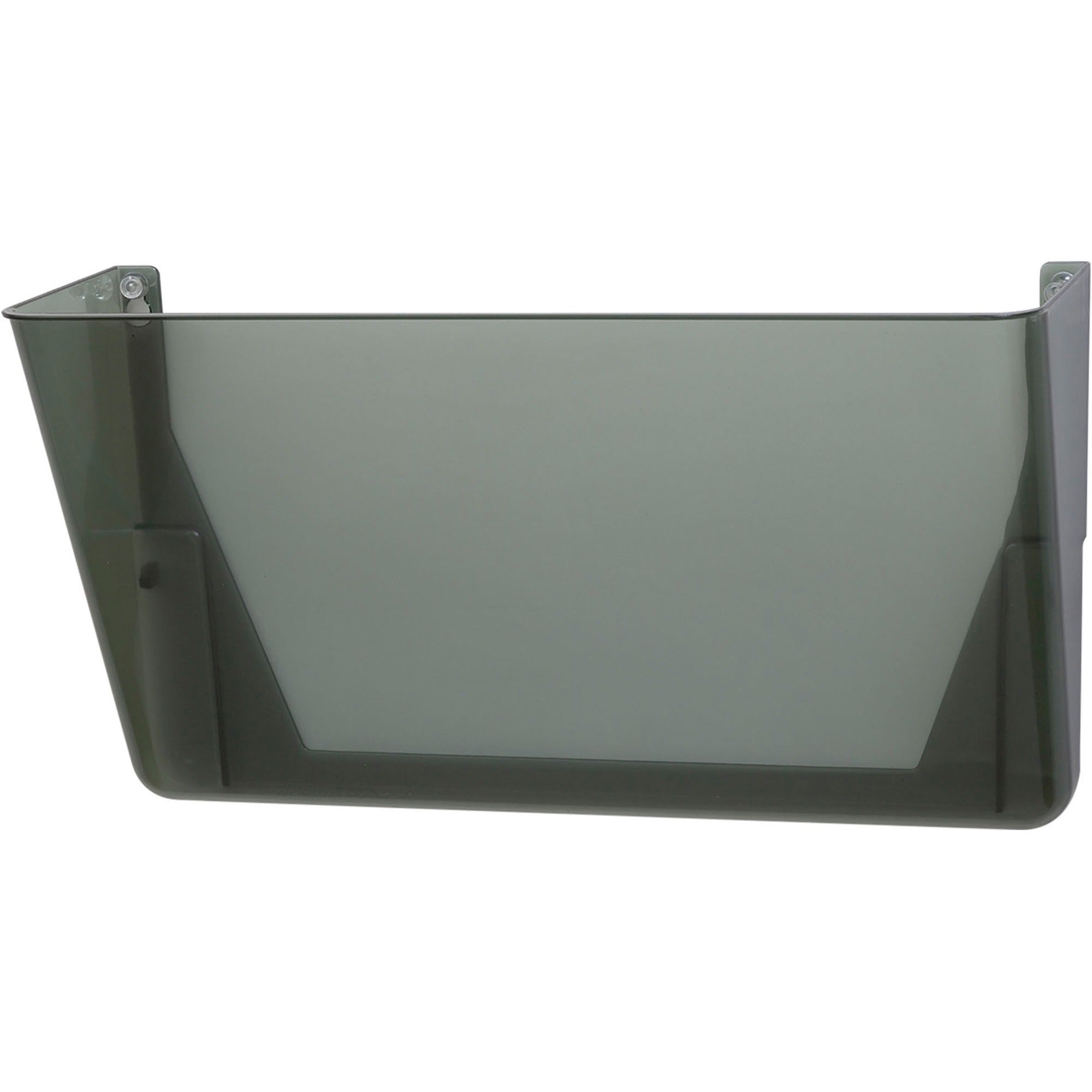 Officemate 21431 File Holder, Wall Mountable, Letter Size, Hortizontal, Smoke
