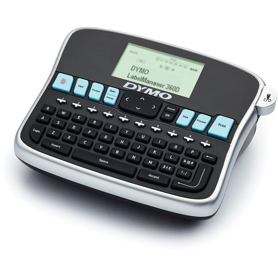 Label - 0.24" , 0.35" , 0.47" , 0.75" - LCD Screen - Battery - 1 Batteries Supported - Lithium Ion (Li-Ion) - Battery Included - Silver - Auto Power Off, QWERTY, Underline, Lightweight, Repeat Printing - for Office, Home, Industry