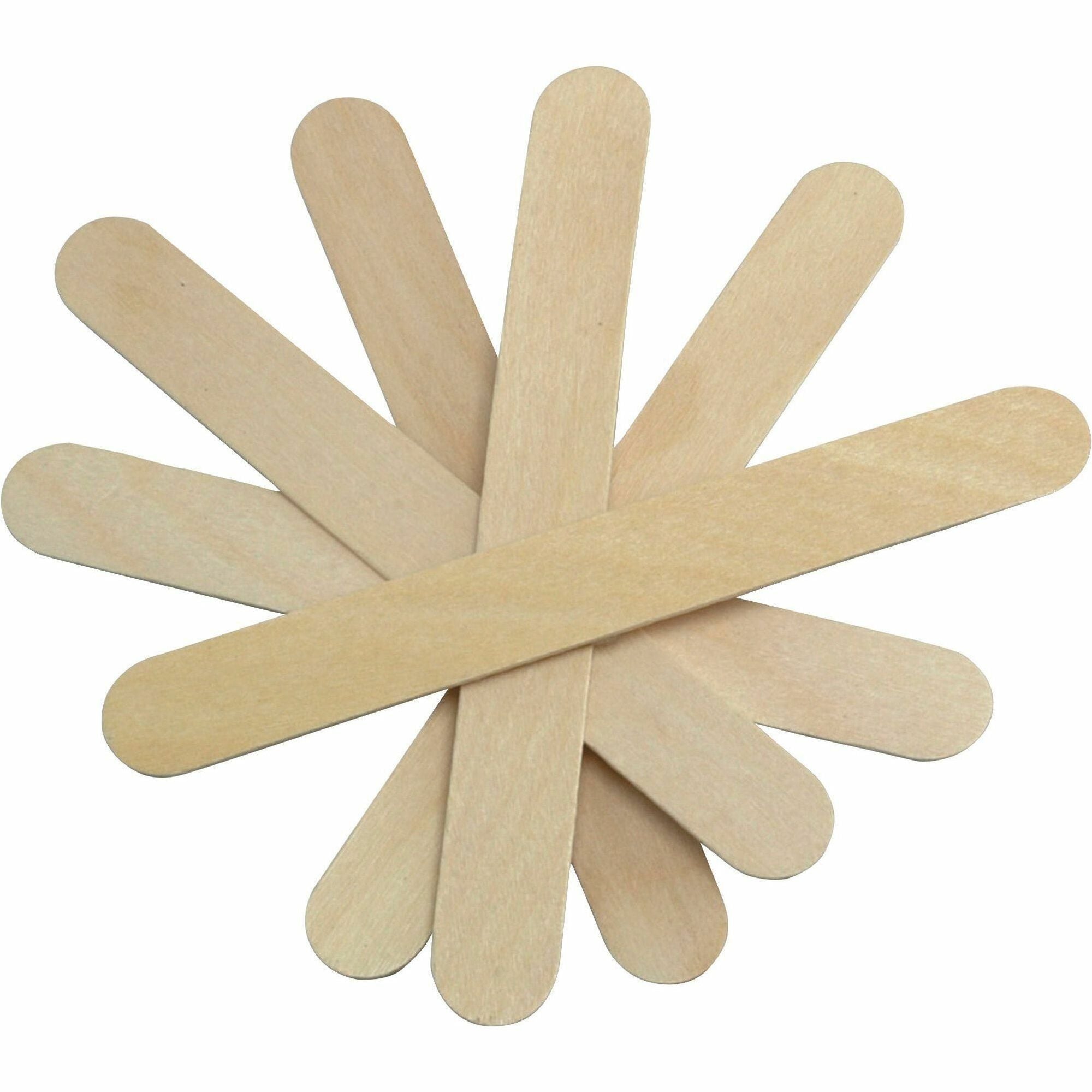 Medline Tongue Blades - Sterile - 6" Length - Wood - Wood Grain - 100 / Box