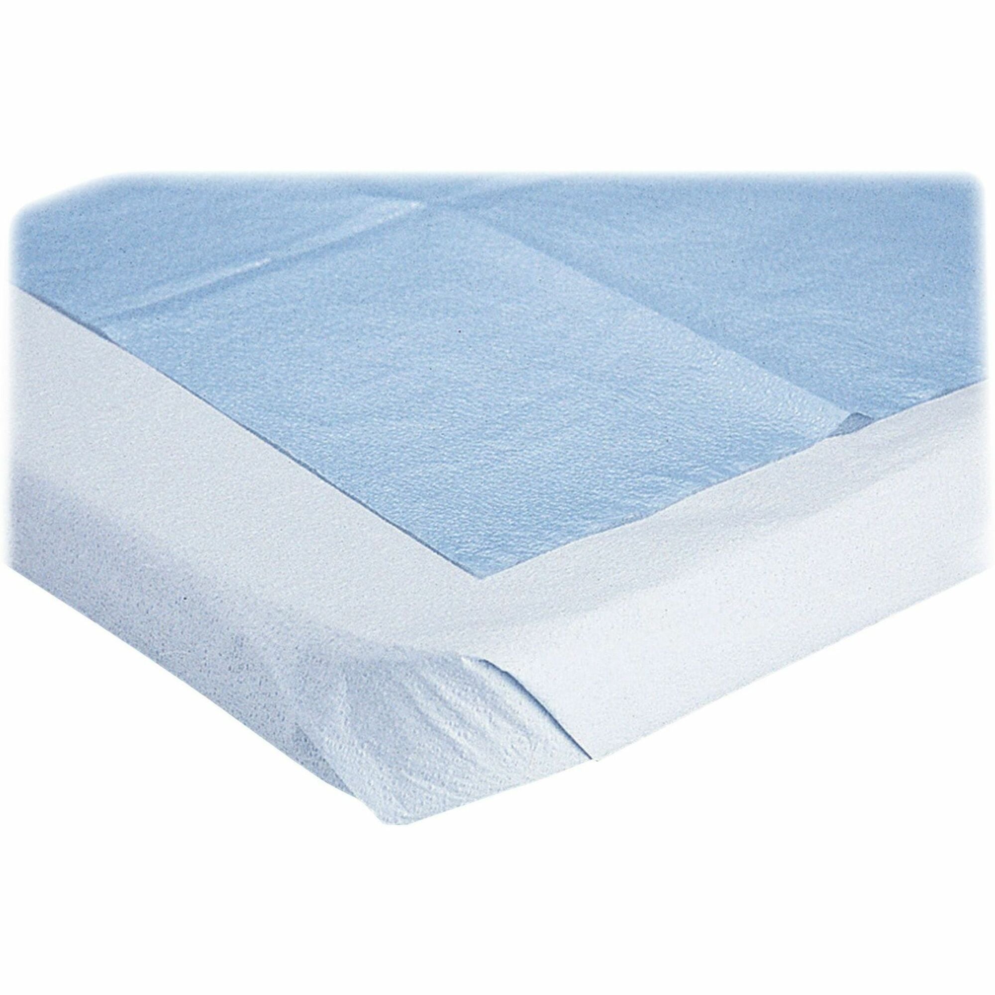 Medline Disposable All-Tissue Drape Sheets - 40" Width x 48" Length - White - Tissue - 100 / Box
