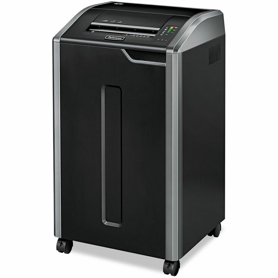 Continuous Shredder - Strip Cut - 38 Per Pass - for shredding Staples, Credit Card, CD, DVD, Paper Clip, Junk Mail, Paper - 0.219" Shred Size - P-2 - 20 ft/min - 12" Throat - 30 gal Wastebin Capacity - Black, Dark Silver - TAA Compliant