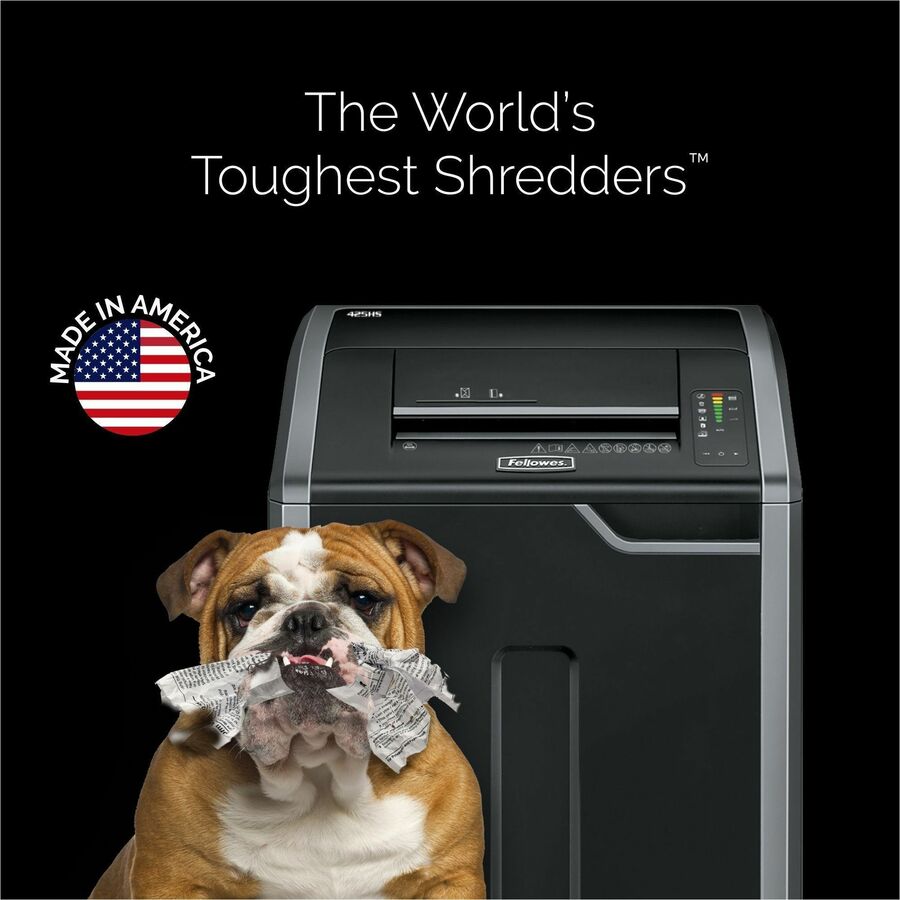 Continuous Shredder - Strip Cut - 38 Per Pass - for shredding Staples, Credit Card, CD, DVD, Paper Clip, Junk Mail, Paper - 0.219" Shred Size - P-2 - 20 ft/min - 12" Throat - 30 gal Wastebin Capacity - Black, Dark Silver - TAA Compliant