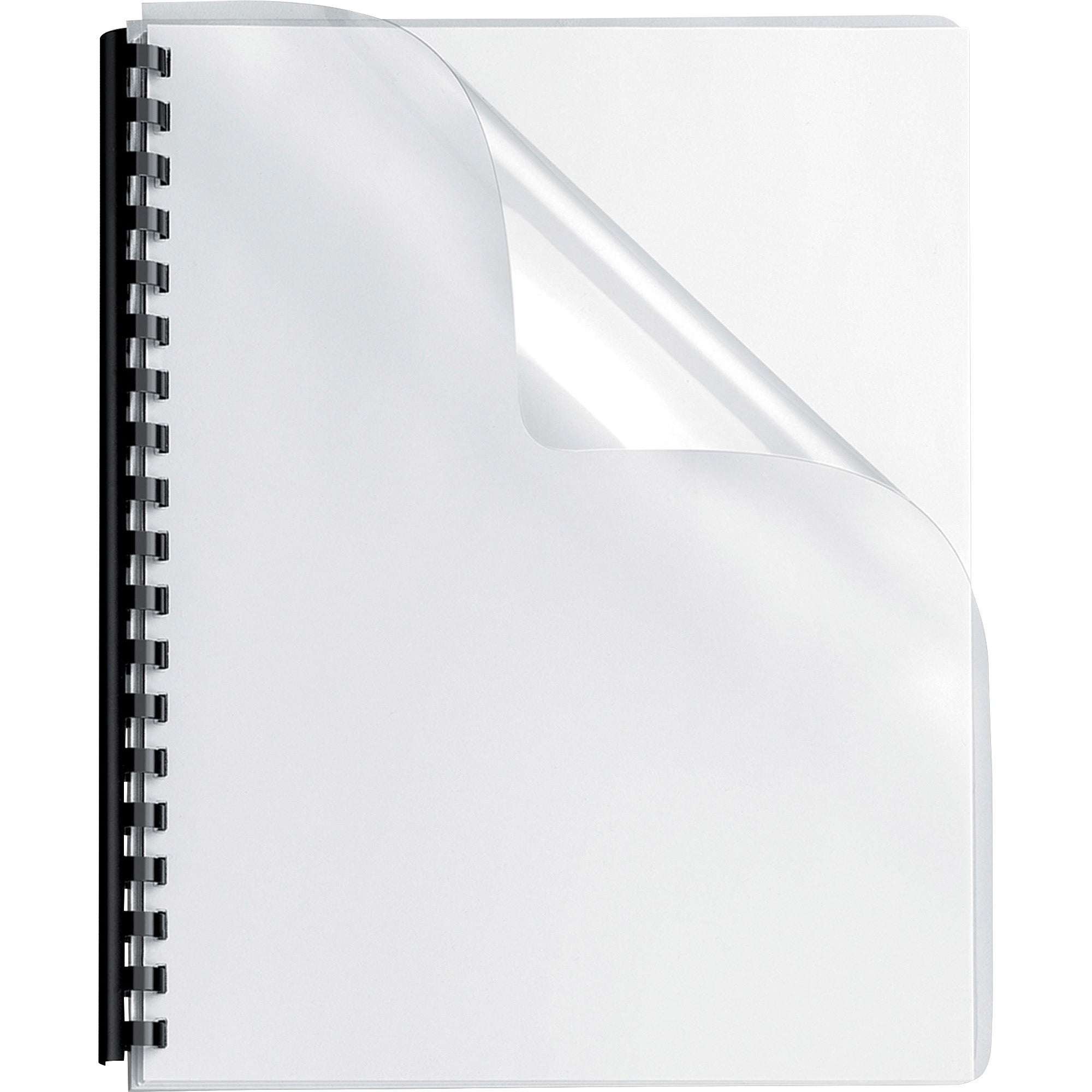 Fellowes Crystals Clear Oversize PVC Covers - 11.3" Height x 8.8" Width x 0" Depth - For 8 3/4" x 11 1/4" Sheet - Rectangular - Clear - PVC Plastic - 1 Pack