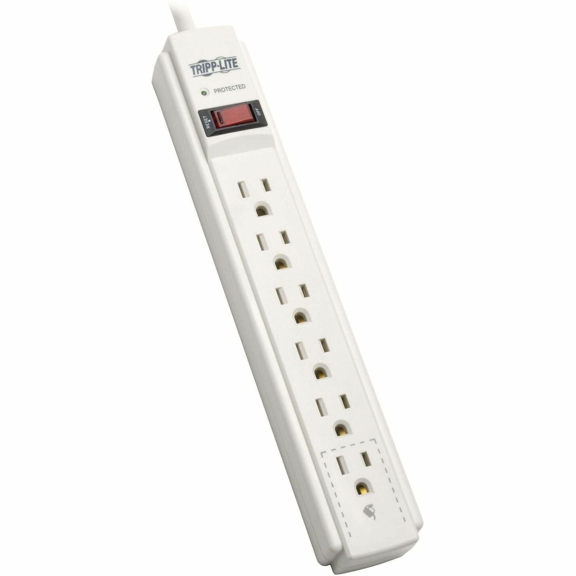 NEMA 5-15P - 6 x NEMA 5-15R - 6 ft Cord - 790 J Surge Energy - 120 V AC Voltage - 1800 W - Wall Mountable