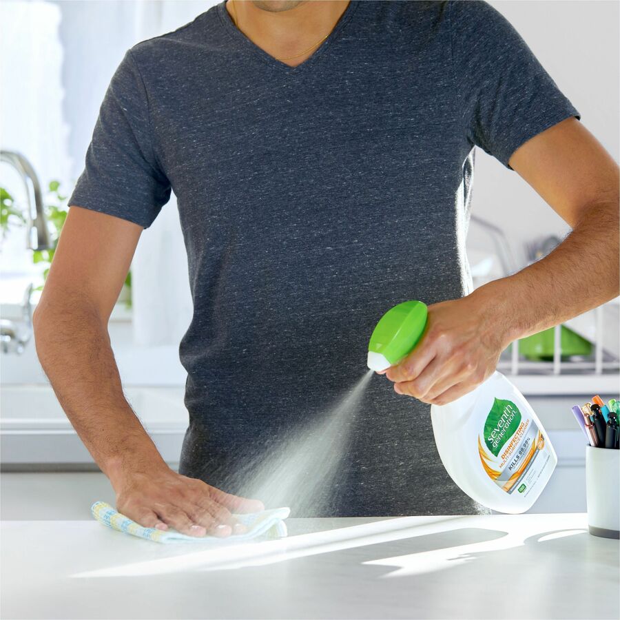 Seventh Generation Disinfecting Multi-Surface Cleaner - For Nonporous Surface - 26 fl oz (0.8 quart) - Lemongrass Citrus Scent - Recommended For: Oil Remover - Streak-free, Disinfectant, Odor Neutralizer - 1 Each
