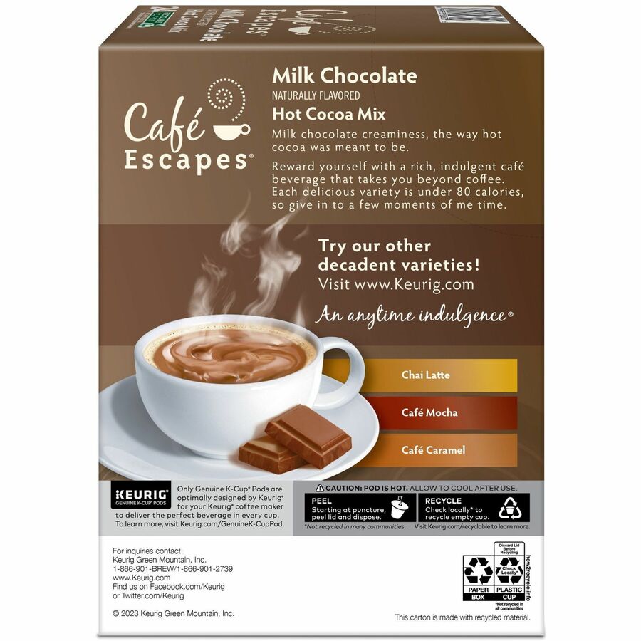 K-Cup, Pod - Milk Chocolate, Hot Cocoa - 24 / Box