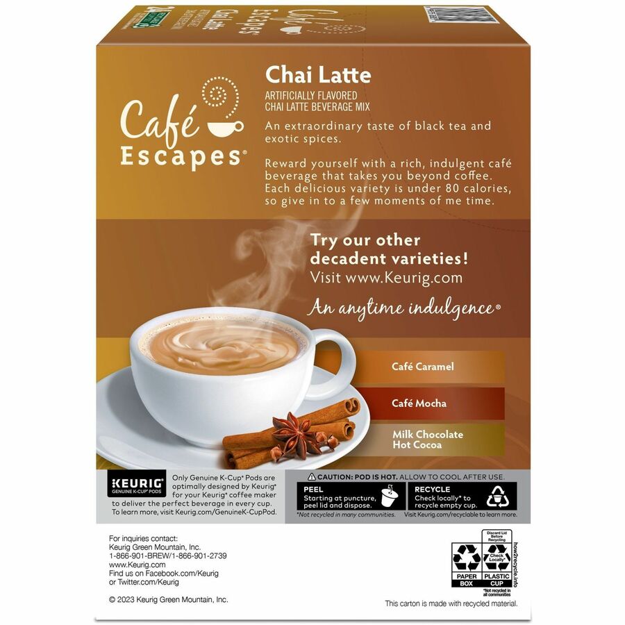 Compatible with Keurig K-Cup Brewer - Black Tea - 0.5 oz - 24 K-Cup - Caffeinated - Kosher - 24 / Box