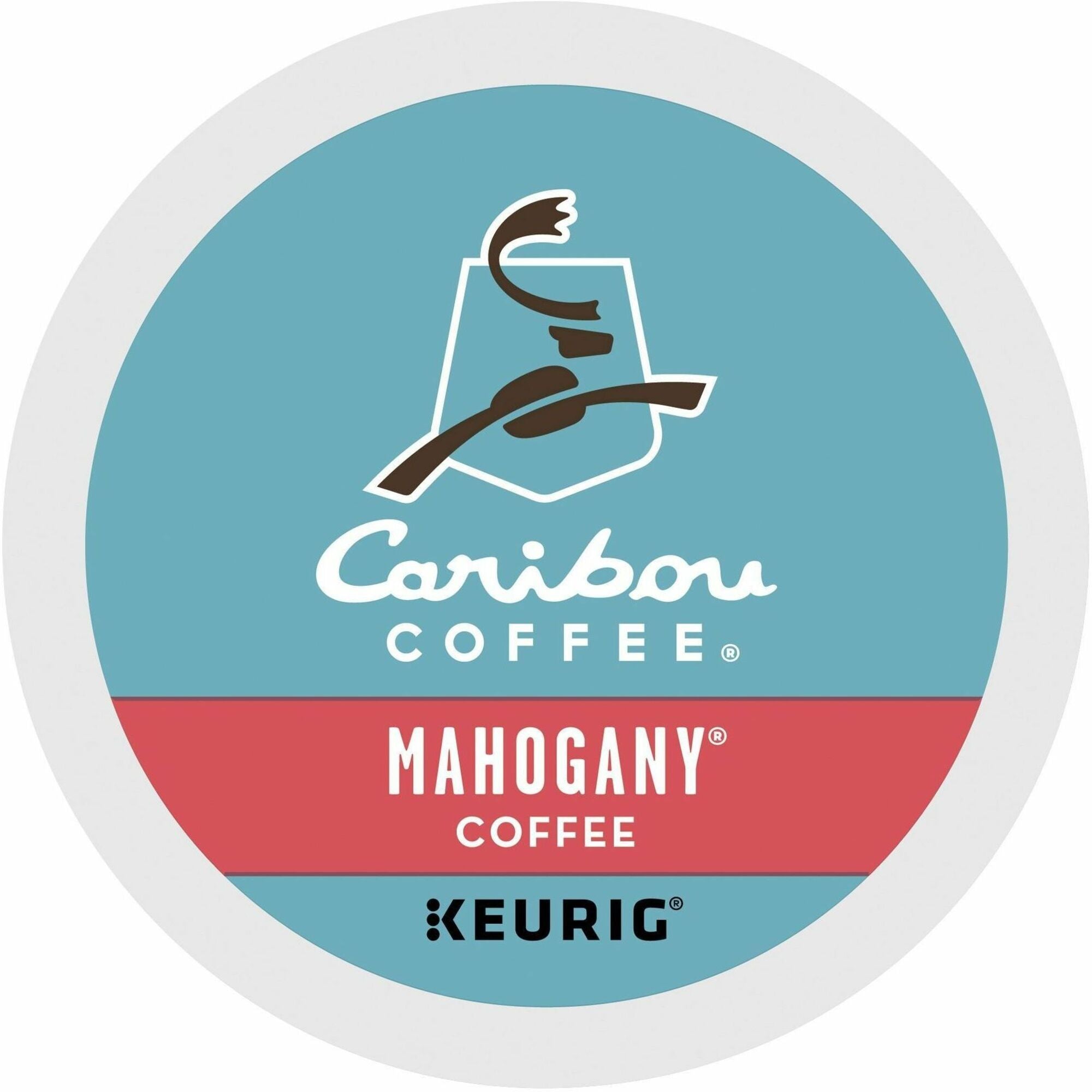 Caribou Coffee&reg; K-Cup Mahogany Coffee - Compatible with Keurig Brewer - Regular - Dark/Bold - K-Cup - Mahogany - 24 / Box