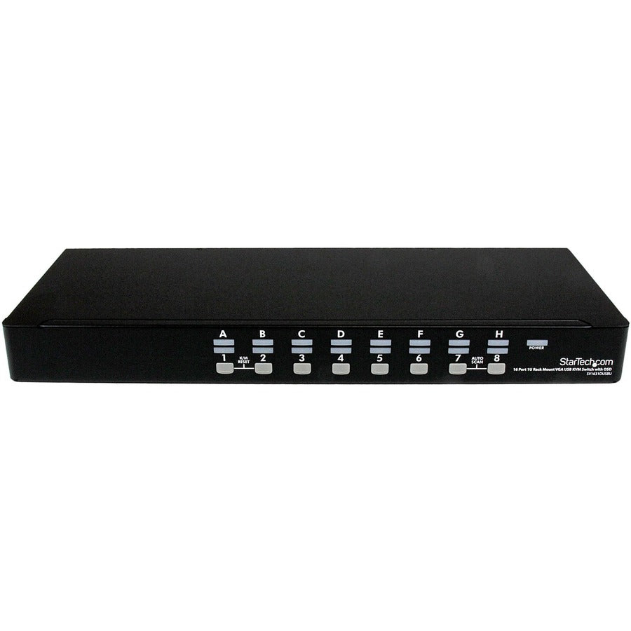StarTech.com 16 Port 1U Rack Mount USB KVM Switch with OSD