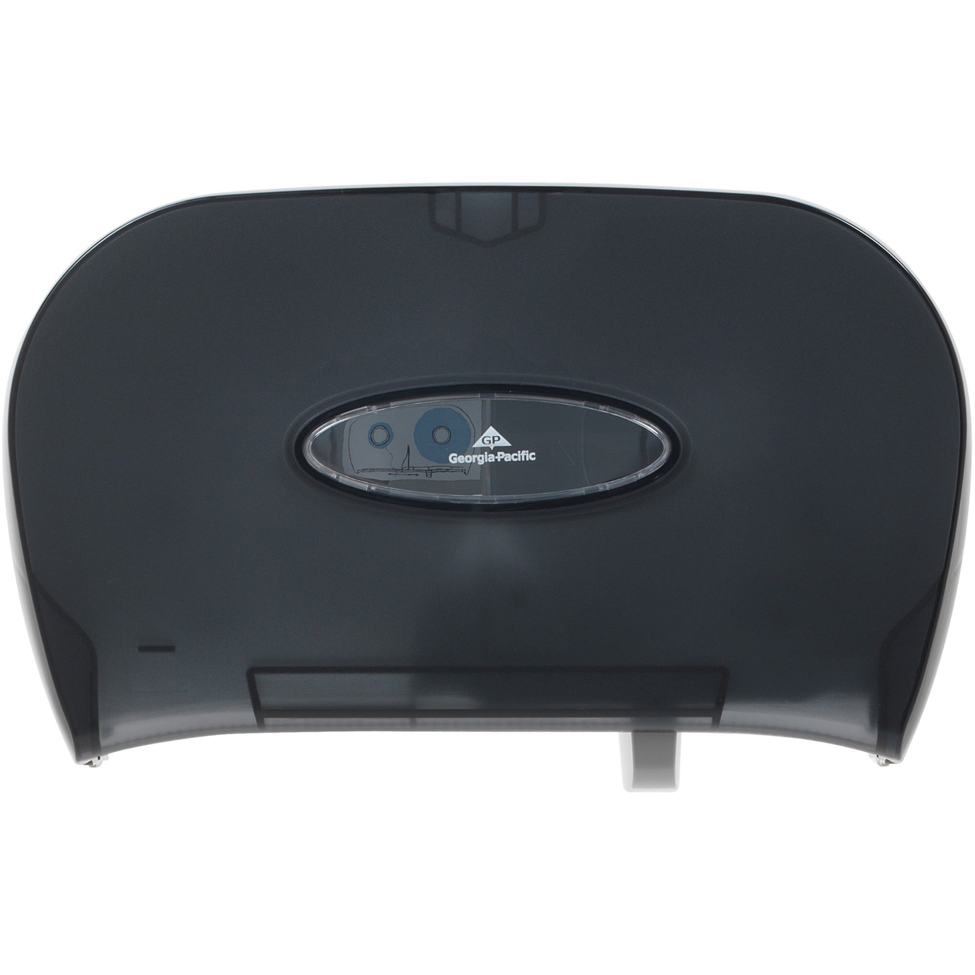 Pull Out Dispenser - 2 x Roll - 8.6" Height x 13.6" Width x 5.7" Depth - Smoke Gray - 1 Each