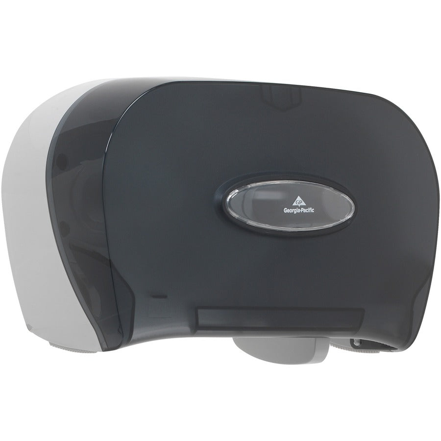 Pull Out Dispenser - 2 x Roll - 8.6" Height x 13.6" Width x 5.7" Depth - Smoke Gray - 1 Each