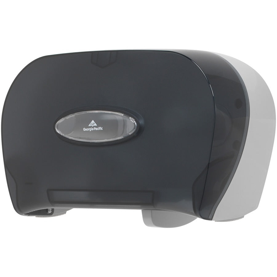 Pull Out Dispenser - 2 x Roll - 8.6" Height x 13.6" Width x 5.7" Depth - Smoke Gray - 1 Each