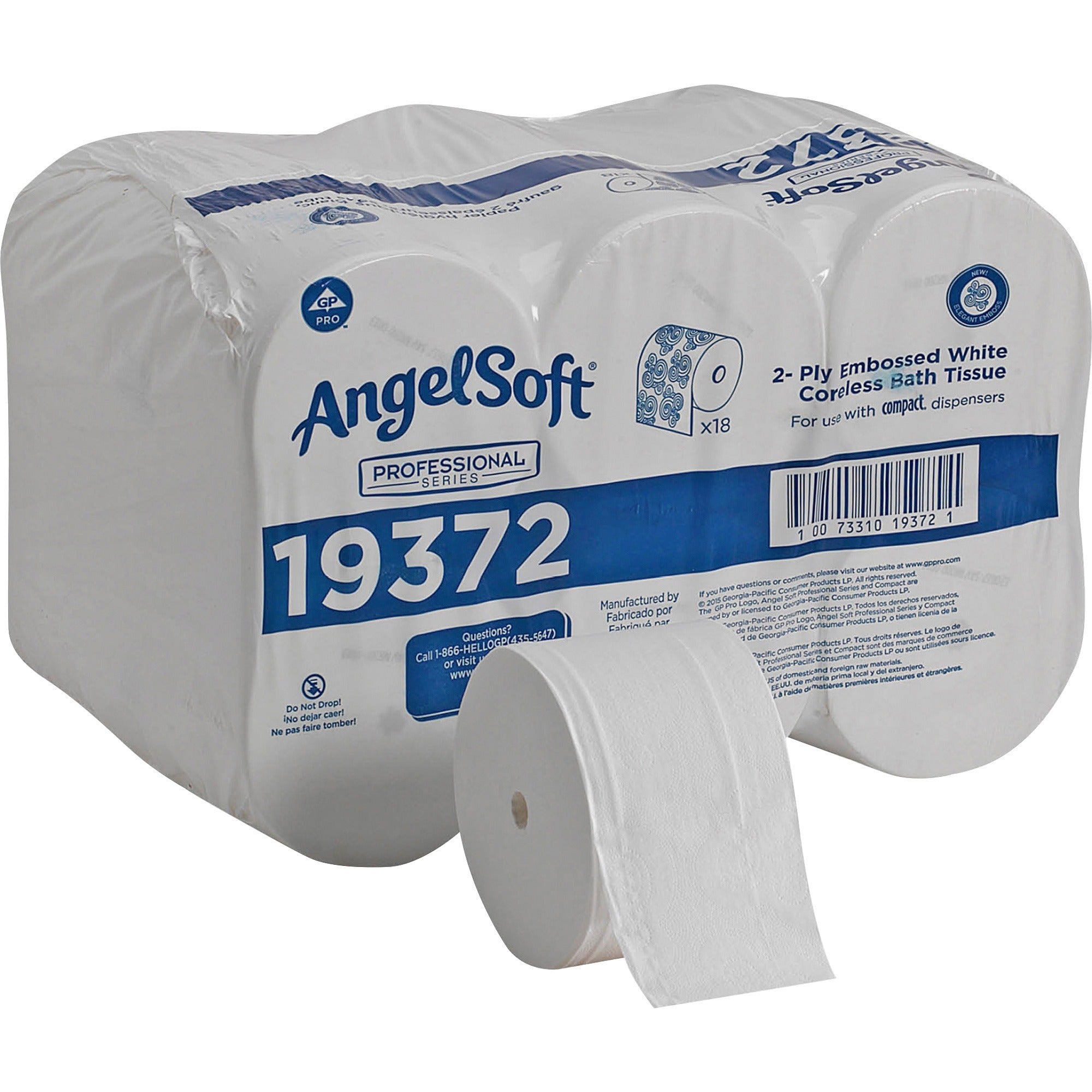 2 Ply - 3.85" Width x 4.05" Length - 1125 Sheets/Roll - White - 18 / Carton