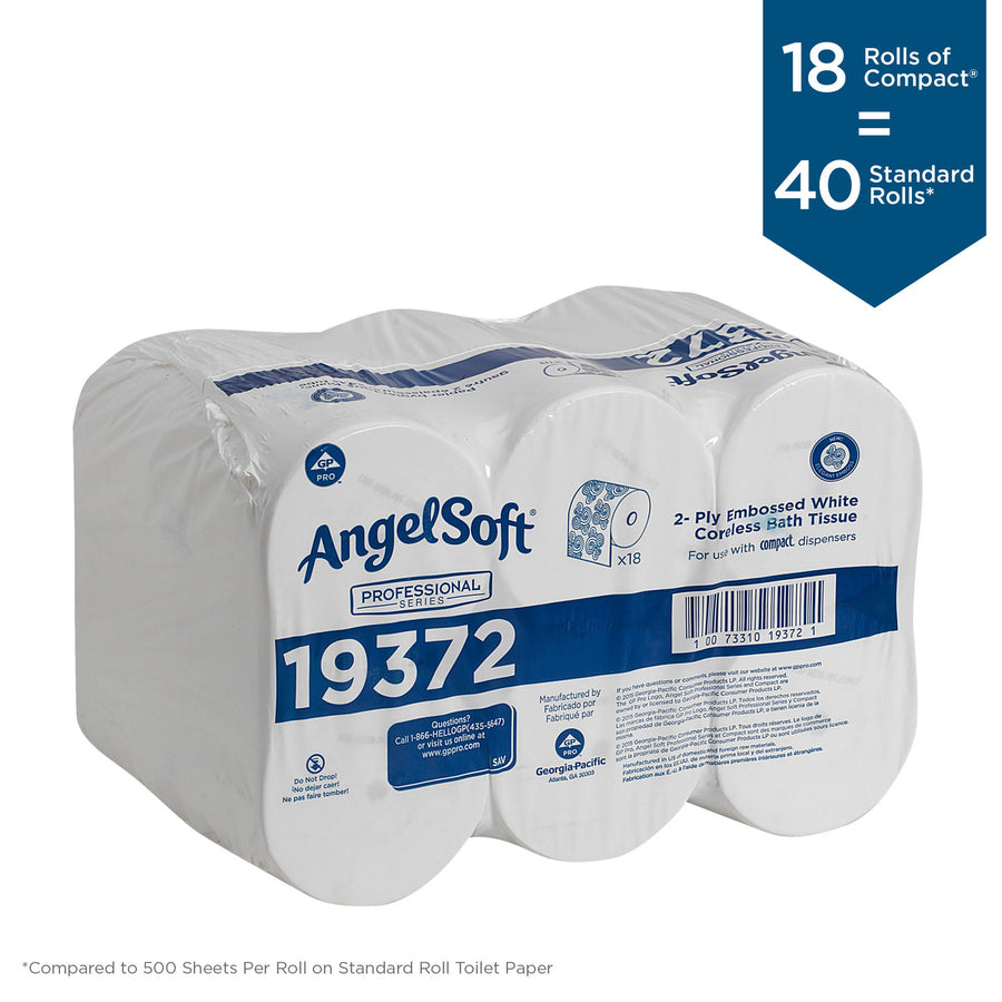 2 Ply - 3.85" Width x 4.05" Length - 1125 Sheets/Roll - White - 18 / Carton
