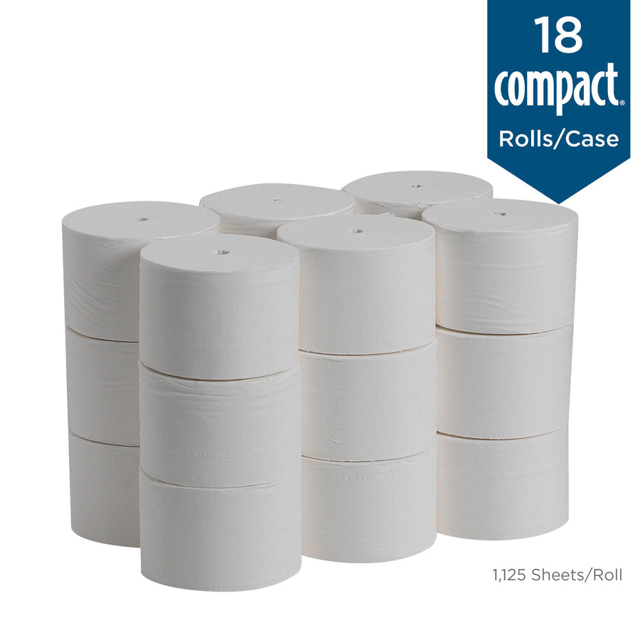 2 Ply - 3.85" Width x 4.05" Length - 1125 Sheets/Roll - White - 18 / Carton