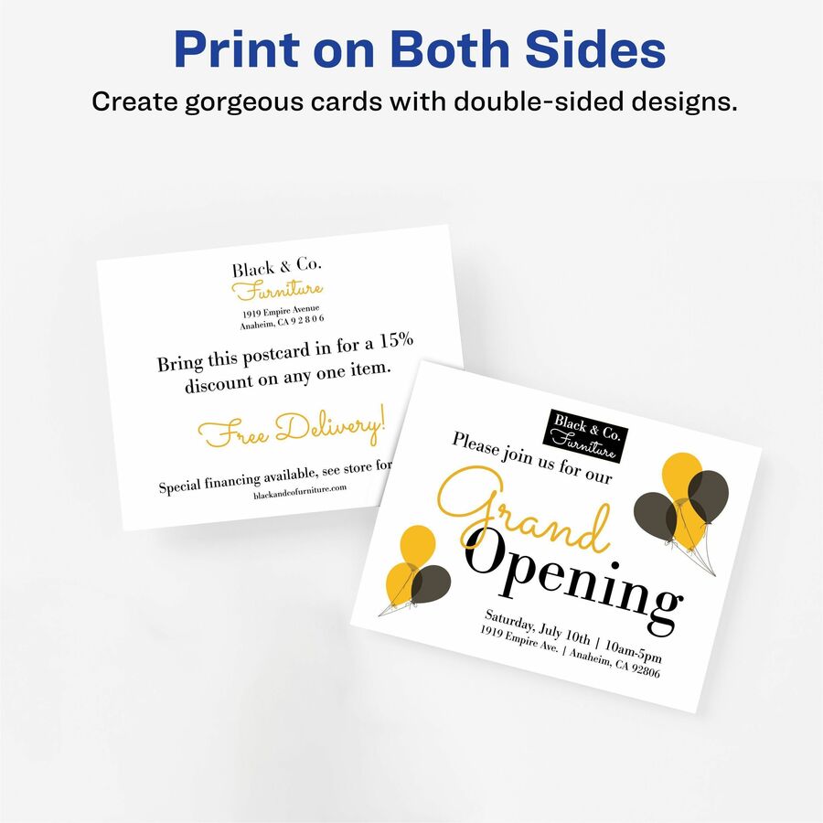 Avery&reg; Postcards, 4.25" x 5.5" , Matte, Laser & Inkjet, 120ct (3380)