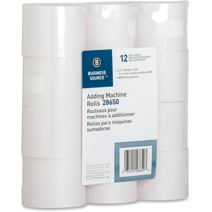 2 1/4" x 150 ft - Sustainable Forestry Initiative (SFI) - Lint-free - White - 12 / Pack