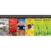 Bigelow Assorted Flavor Green Tea Bags, 28 Bags per Box, 6 Boxes per Carton, Includes Earl Grey, English Teatime, Lemon Lift, Constant Comment, Classic, and Pomegranate