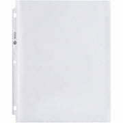 Business Source Top-Loading Poly Sheet Protectors - 11" Height x 9" Width x 1.9 mil Thickness - For Letter 8 1/2" x 11" Sheet - 3 x Holes - Ring Binder - Rectangular - Clear - Polypropylene - 100 / Box