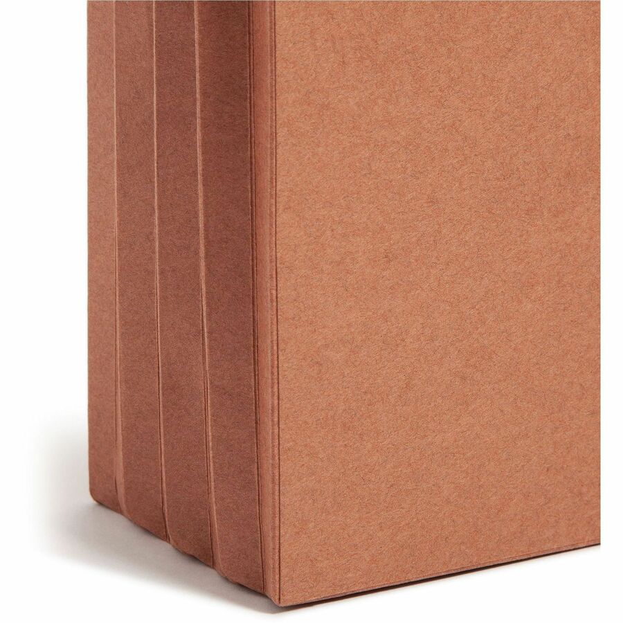 Smead Easy Grip Straight Tab Cut Legal Recycled File Pocket - 8 1/2" x 14" - 3 1/2" Expansion - Pressboard - Redrope - Tear Proof, Reinforced Gusset - 30% Recycled - 25 / Box
