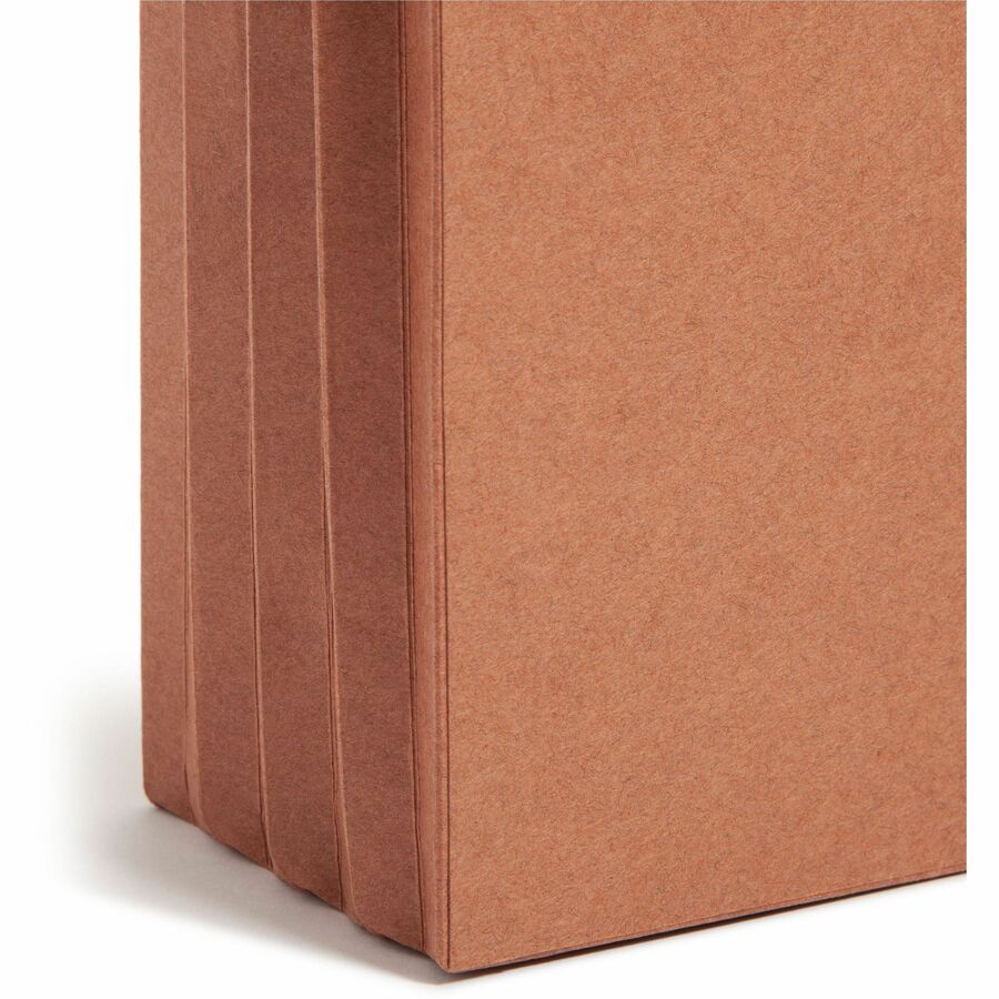Smead Easy Grip Straight Tab Cut Legal Recycled File Pocket - 8 1/2" x 14" - 3 1/2" Expansion - Pressboard - Redrope - Tear Proof, Reinforced Gusset - 30% Recycled - 25 / Box