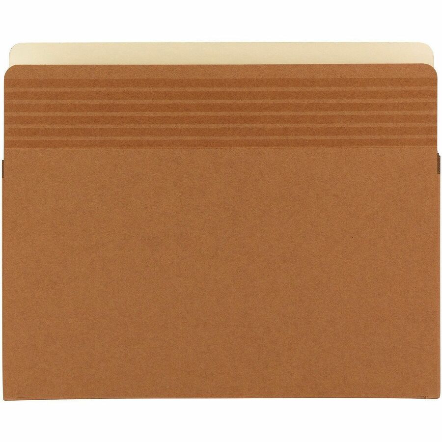 Smead Easy Grip Straight Tab Cut Letter Recycled File Pocket - 8 1/2" x 11" - 5 1/4" Expansion - Redrope - Tear Proof, Tear Resistant - 30% Recycled - 10 / Box
