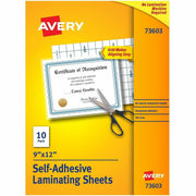Avery&reg; Self-Adhesive Laminating Sheets