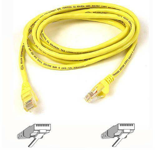 Belkin RJ45 CAT-5e Patch Cable, Snagless Molded Yellow 03