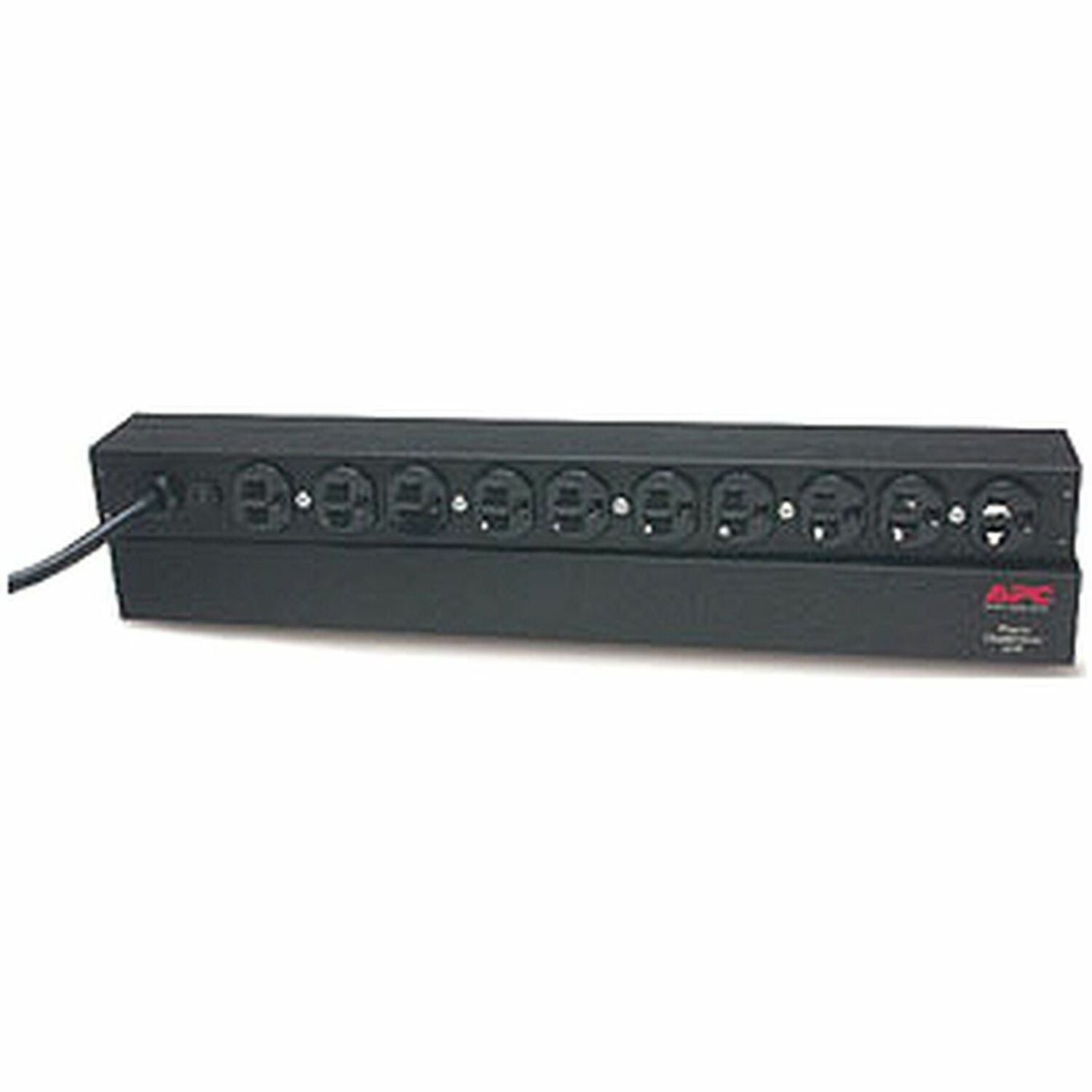 APC by Schneider Electric Basic Rack 1.8kVA PDU - Basic - NEMA 5-15P - 10 x NEMA 5-15R - 100 V, 120 V - 1800 W - 11.98 ft Cord Length - 1U - Horizontal - Rack-mountable