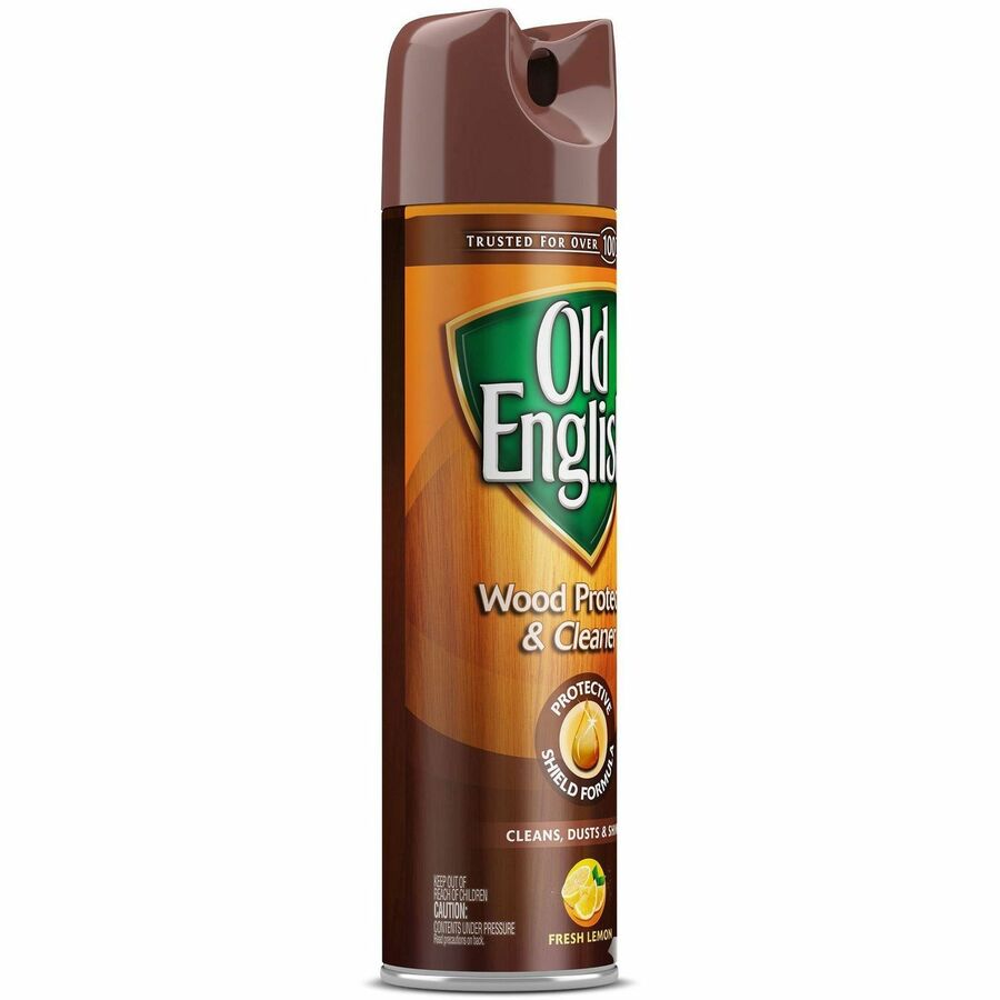Old English Furniture Polish, Aerosol, Lemon Scent, 12.5 oz, Brown, 12/Carton