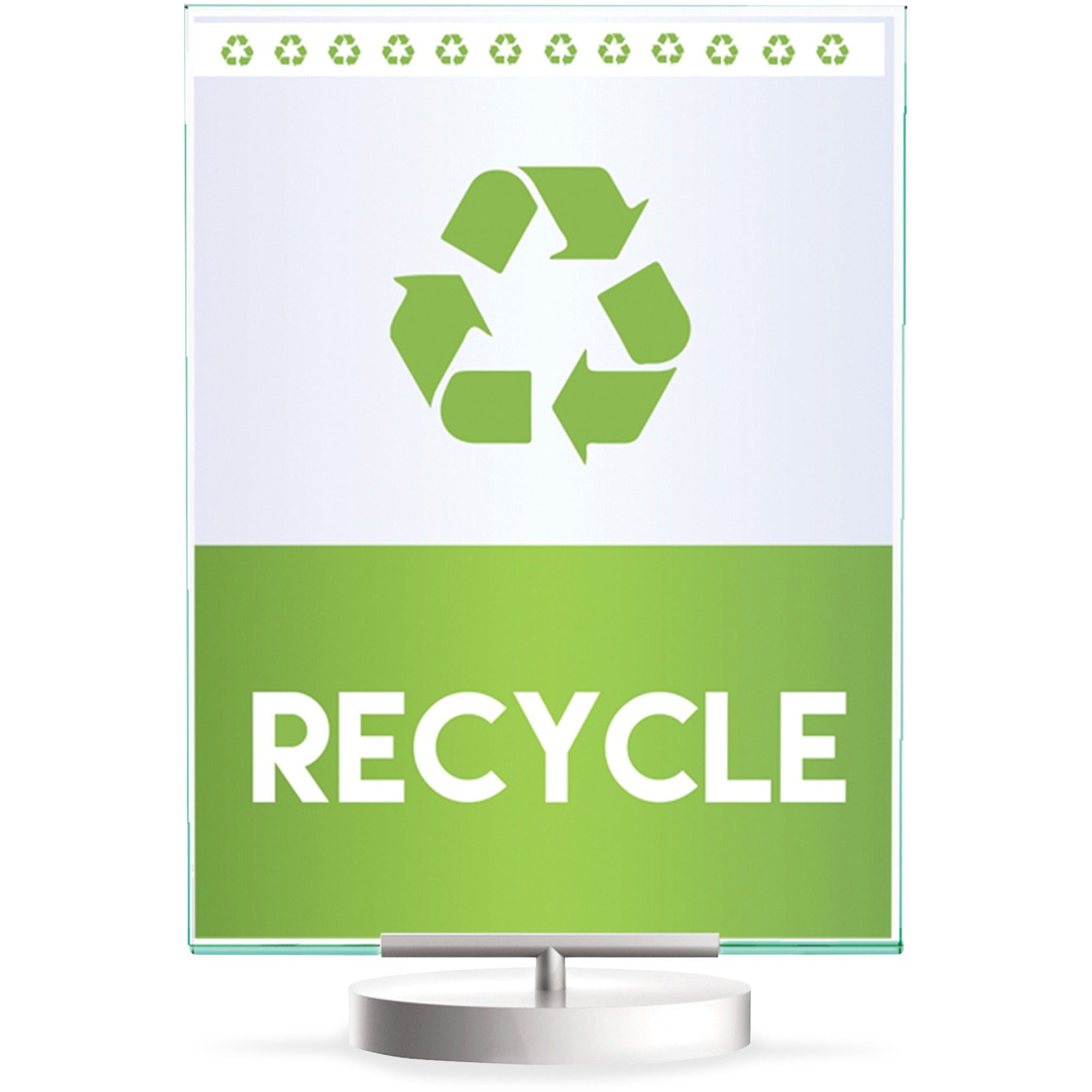 Support 8.50" x 11" Media - Vertical - 12" Height x 8.6" Width x 1.9" Depth - Plastic - Silver, Green Tint, Clear - 1 Each