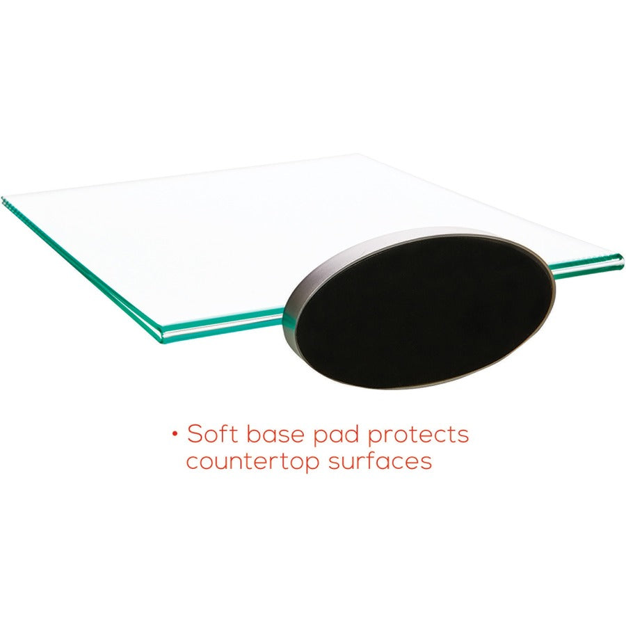 Support 8.50" x 11" Media - Vertical - 12" Height x 8.6" Width x 1.9" Depth - Plastic - Silver, Green Tint, Clear - 1 Each