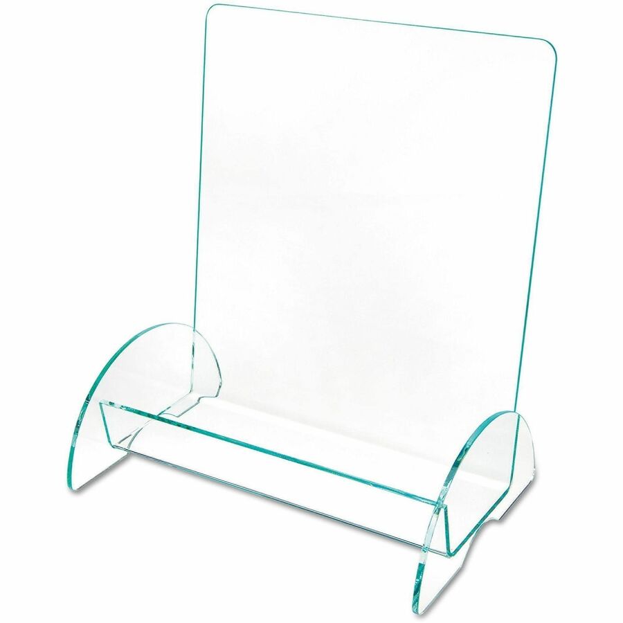 Support 9.25" x 3.25" Media - 11" Height x 9.8" Width x 6.3" Depth - Acrylic - Clear, Green Tint - Durable, Lightweight - 1 Each