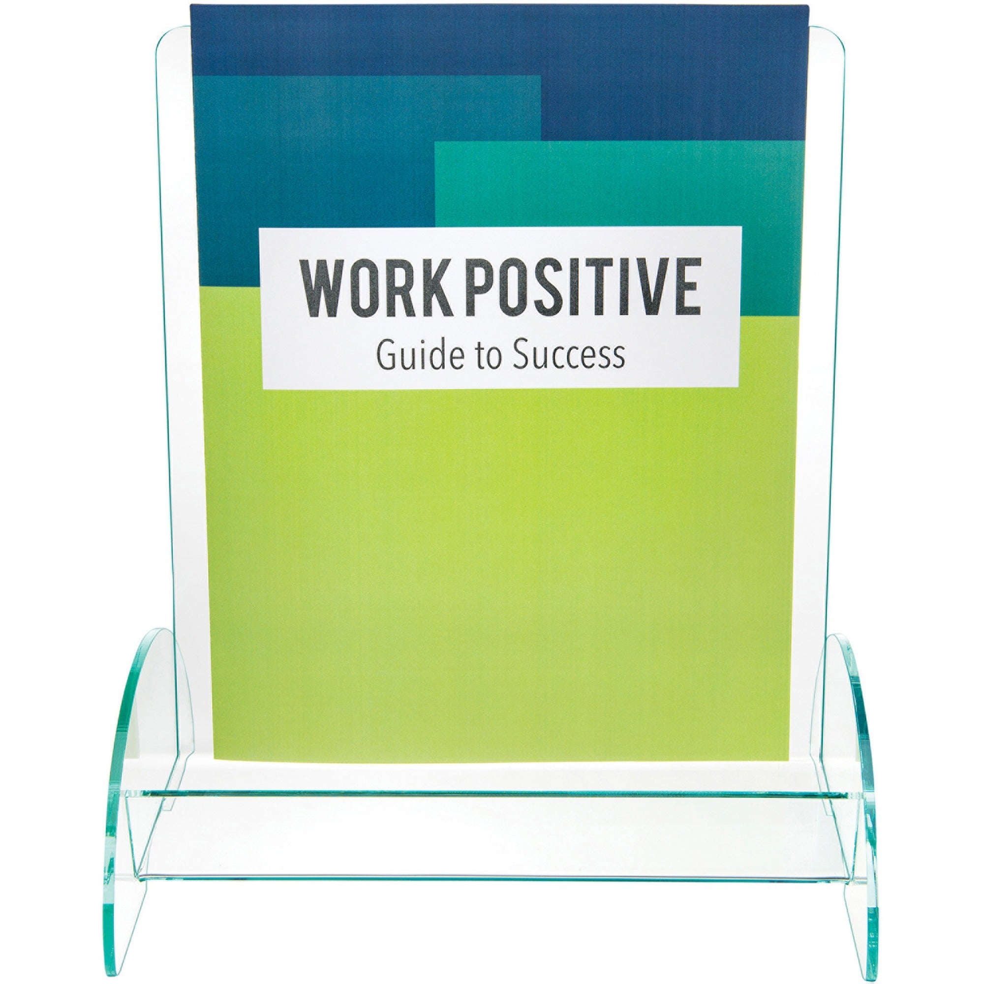 Support 9.25" x 3.25" Media - 11" Height x 9.8" Width x 6.3" Depth - Acrylic - Clear, Green Tint - Durable, Lightweight - 1 Each