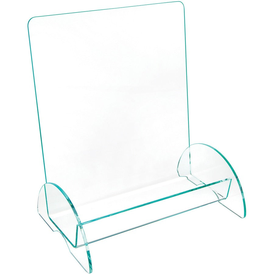 Support 9.25" x 3.25" Media - 11" Height x 9.8" Width x 6.3" Depth - Acrylic - Clear, Green Tint - Durable, Lightweight - 1 Each