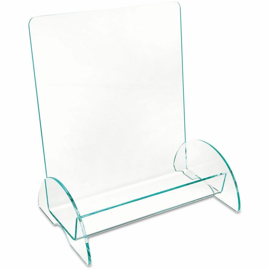 Support 9.25" x 3.25" Media - 11" Height x 9.8" Width x 6.3" Depth - Acrylic - Clear, Green Tint - Durable, Lightweight - 1 Each