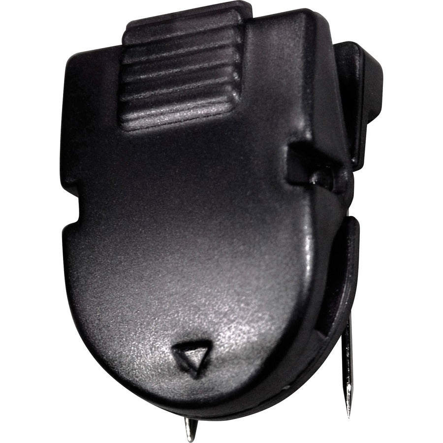 Advantus Panel Wall Clips - 40 Sheet Capacity - for Notes, Memo - Black - Metal - 1 Box