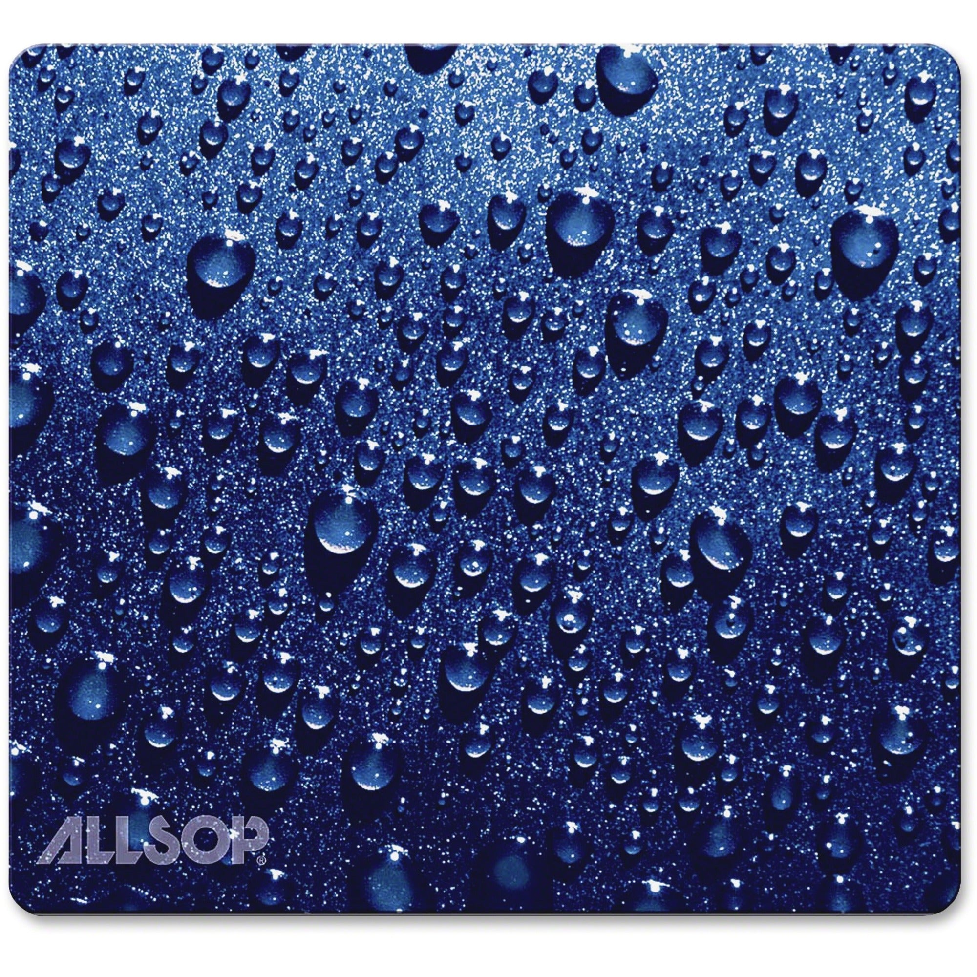 Soft Top Raindrop - 0.10" Height x 8.50" Width - Blue - Natural Rubber, Latex - Anti-skid - Mouse - 1 Each