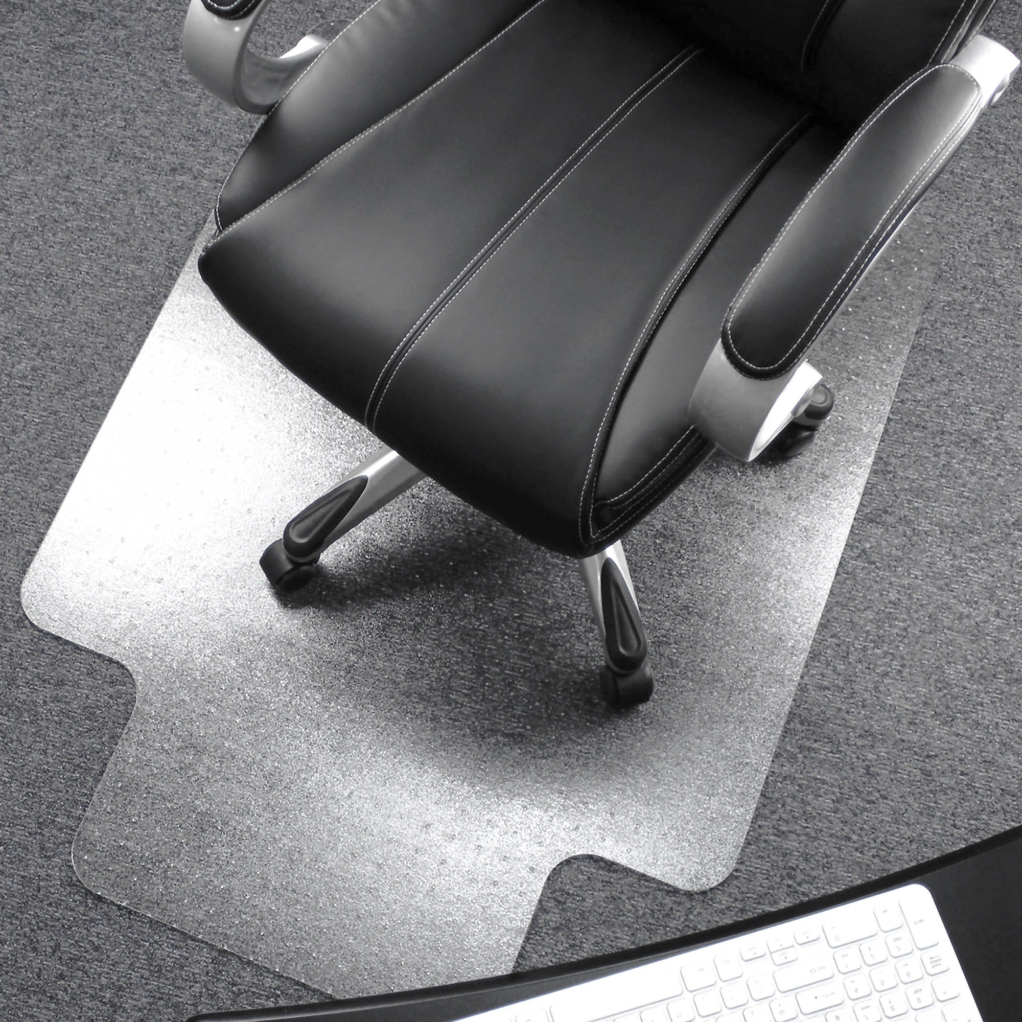 Floortex Cleartex Ultimat Polycarbonate Lipped Chair Mat for Carpets up to 1/2" - 48"