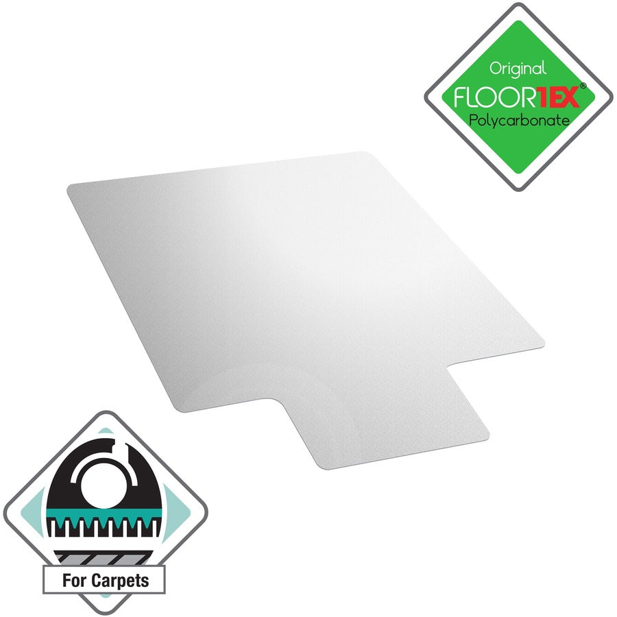 Floortex Cleartex Ultimat Polycarbonate Lipped Chair Mat for Carpets up to 1/2" - 48"