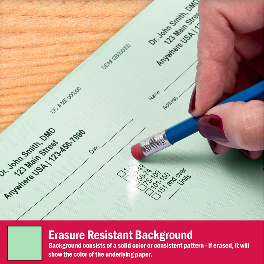 DocuGard Advanced Medical Security Paper - Letter - 8 1/2" x 11" - 24 lb Basis Weight - Tamper Resistant, Erasure Protection, Watermarked, CMS Approved - Green - 500 / Ream