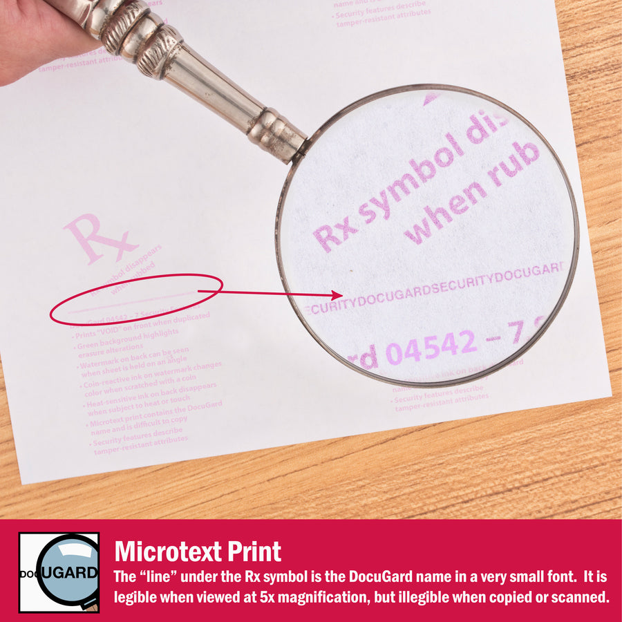 DocuGard Advanced Medical Security Paper - Letter - 8 1/2" x 11" - 24 lb Basis Weight - Tamper Resistant, Erasure Protection, Watermarked, CMS Approved - Green - 500 / Ream