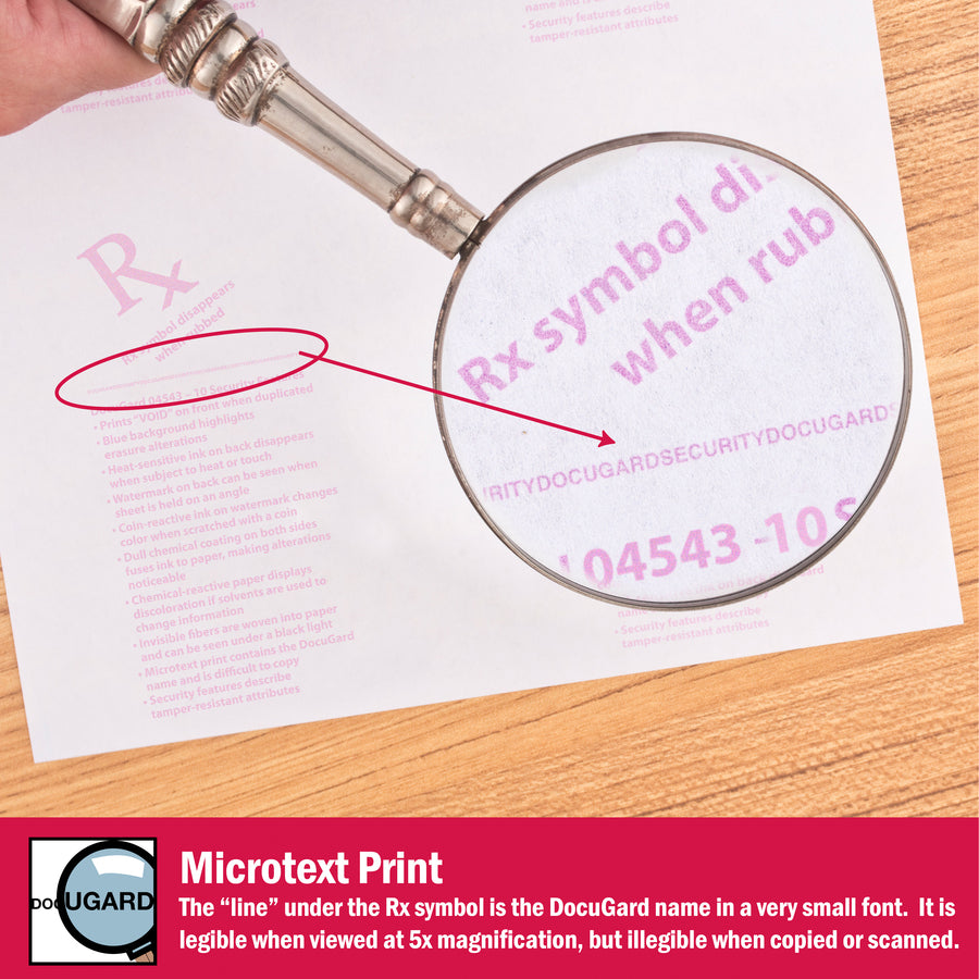 Letter - 8 1/2" x 11" - 24 lb Basis Weight - Tamper Resistant, Watermarked, Chemical Reactive, CMS Approved - Blue - 500 / Ream
