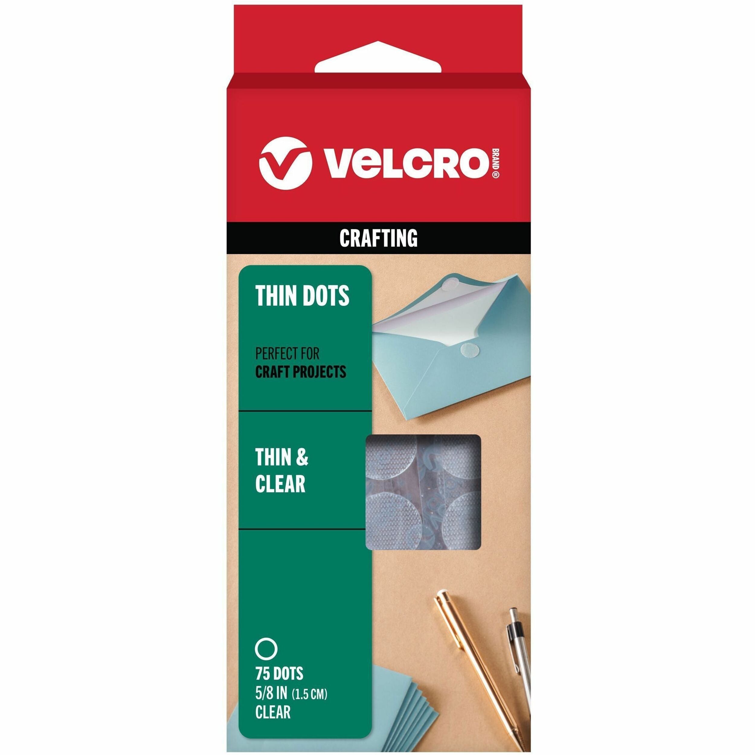 0.63" Diameter - Clear - Water Resistant - For Indoor, Outdoor, Card, Crafting, Scrapbooking, Project, Glass, Plastic, Classroom, Office, Home, ... Carton - 1 Pack