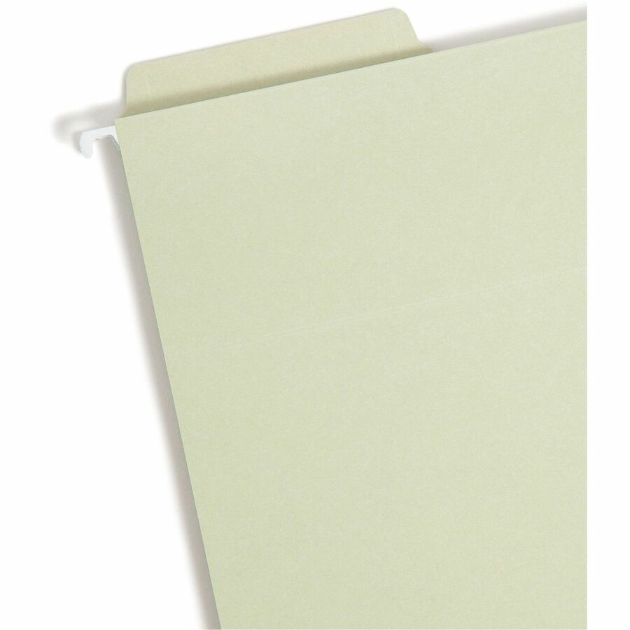 Smead FasTab 1/3 Tab Cut Letter Recycled Hanging Folder - 8 1/2" x 11" - 2" Expansion - Top Tab Location - Assorted Tab Position - 11 pt. - 2 Plys - Moss - Reinforced Tab - 10% Recycled - 20 / Box