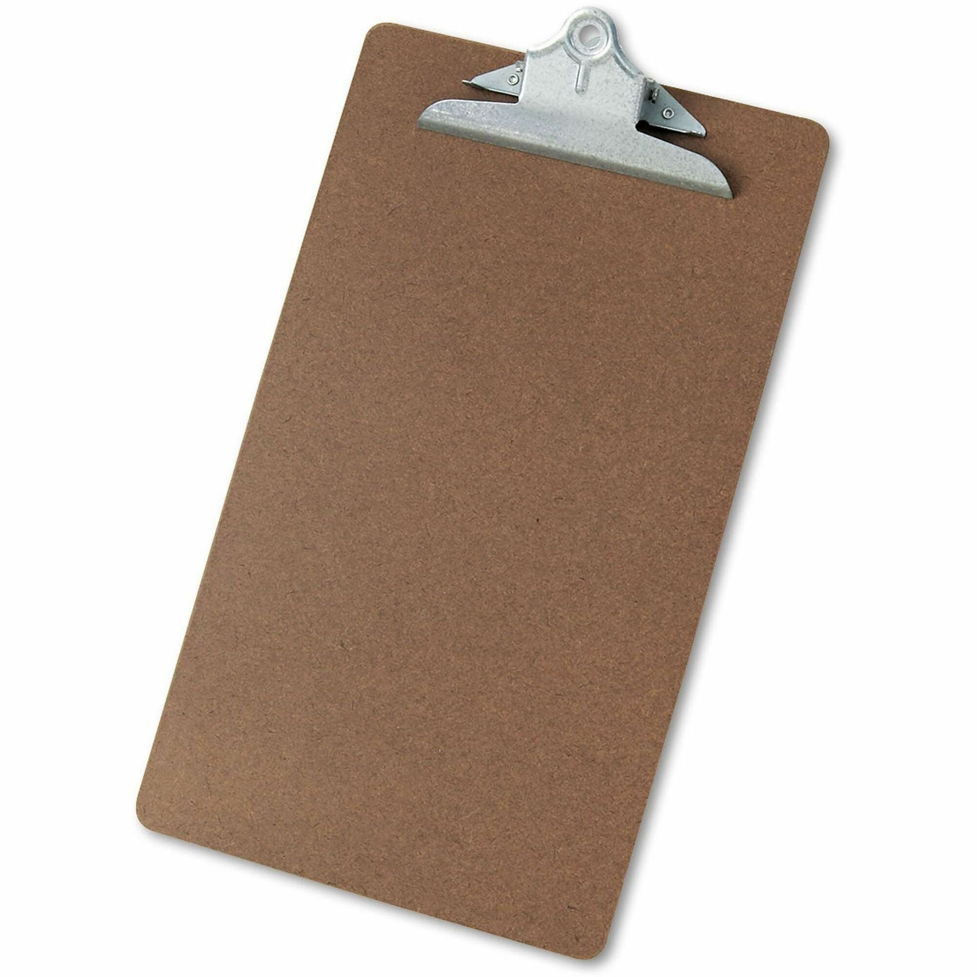 Universal Clipboard - 1.25" Clip Capacity - Storage for Paper, Document, Form - Hardboard - Brown - 1 Each