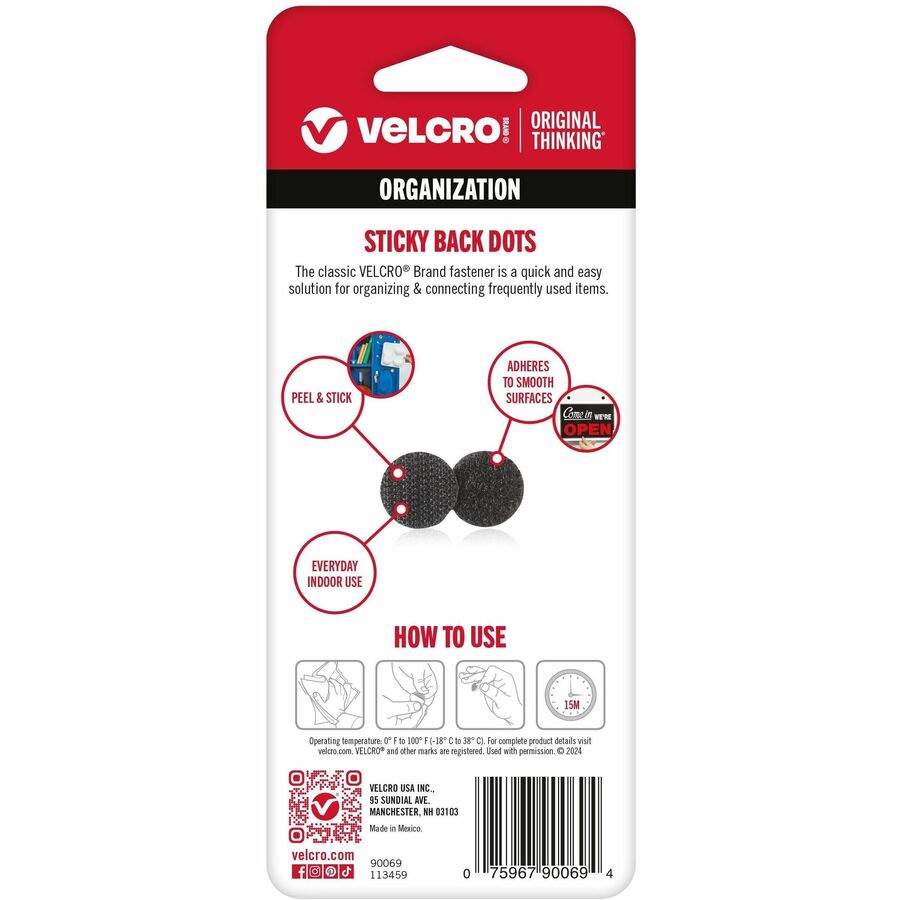 0.63" Diameter - Black - For Multipurpose, School, Smooth Surface, Indoor, Outdoor, Mounting - 15 / Carton