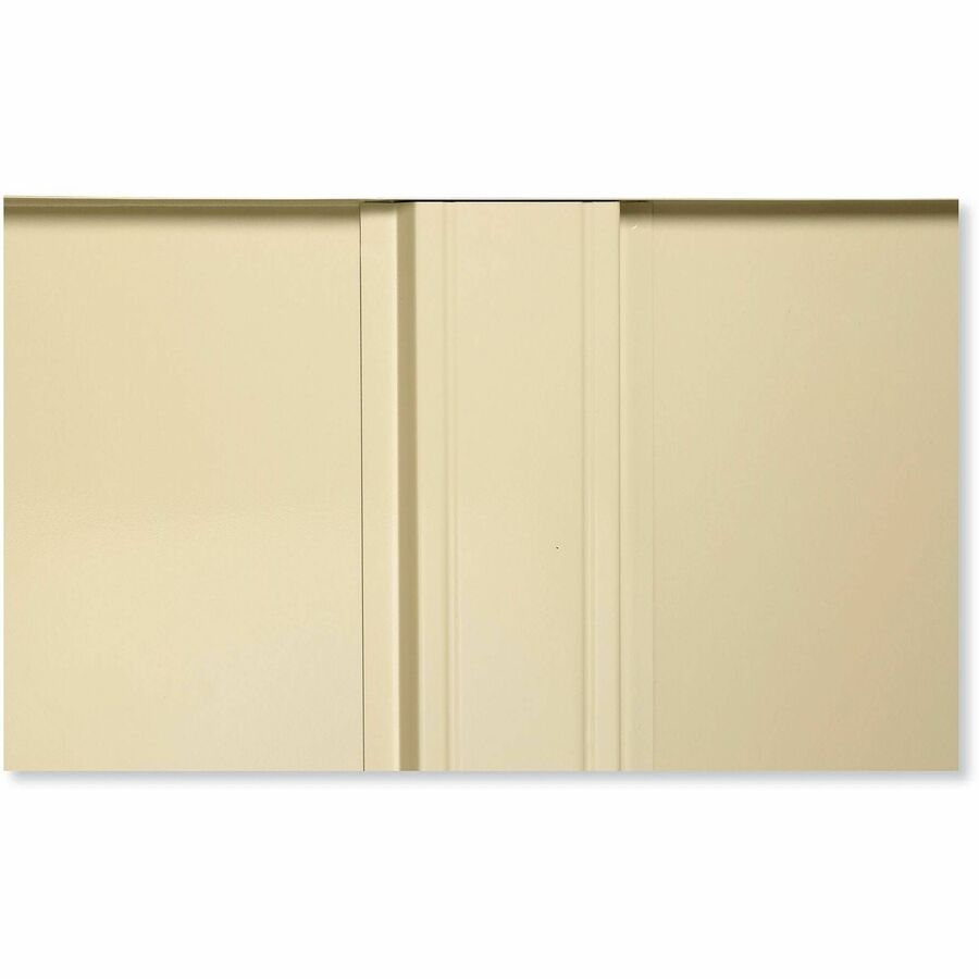 Tennsco Storage Cabinet, Unassembled, 36"W x 24"D x 78"H, 5 Shelves, 2 Doors, Heavy Duty Steel, Light Gray, 1 Each